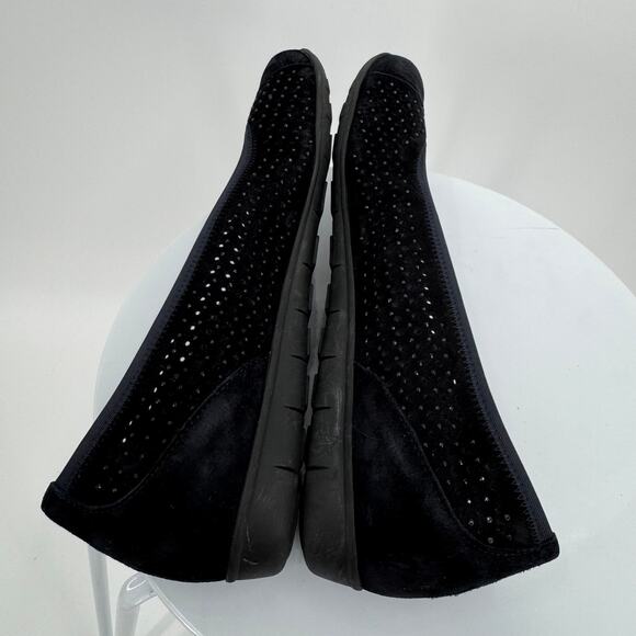 Gabor Hovercraft shoes 8.5 ballet flats perforated suede leather slip on comfort - Picture 4 of 8